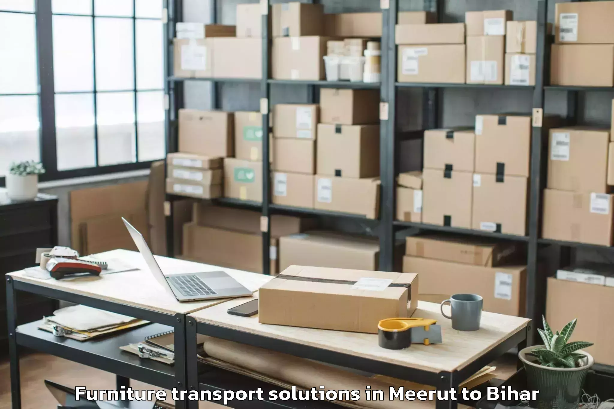 Book Meerut to Runni Saidpur Madhya Furniture Transport Solutions